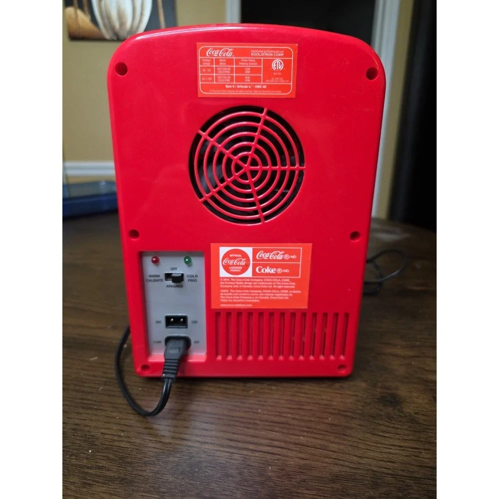Coca-Cola Mini Fridge, 6 Can Mini Fridge, Cooler & Heater, Personal Retro Fridge